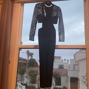 Self-Portrait Sexy Jumpsuit, Black, Size 4